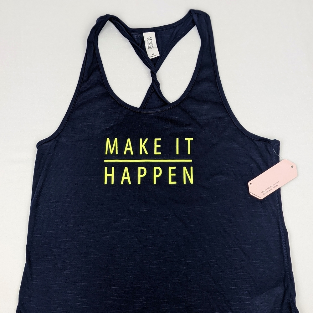 26 International Athletic Collection Navy/Citron Women’s Tank Top Size M NWT